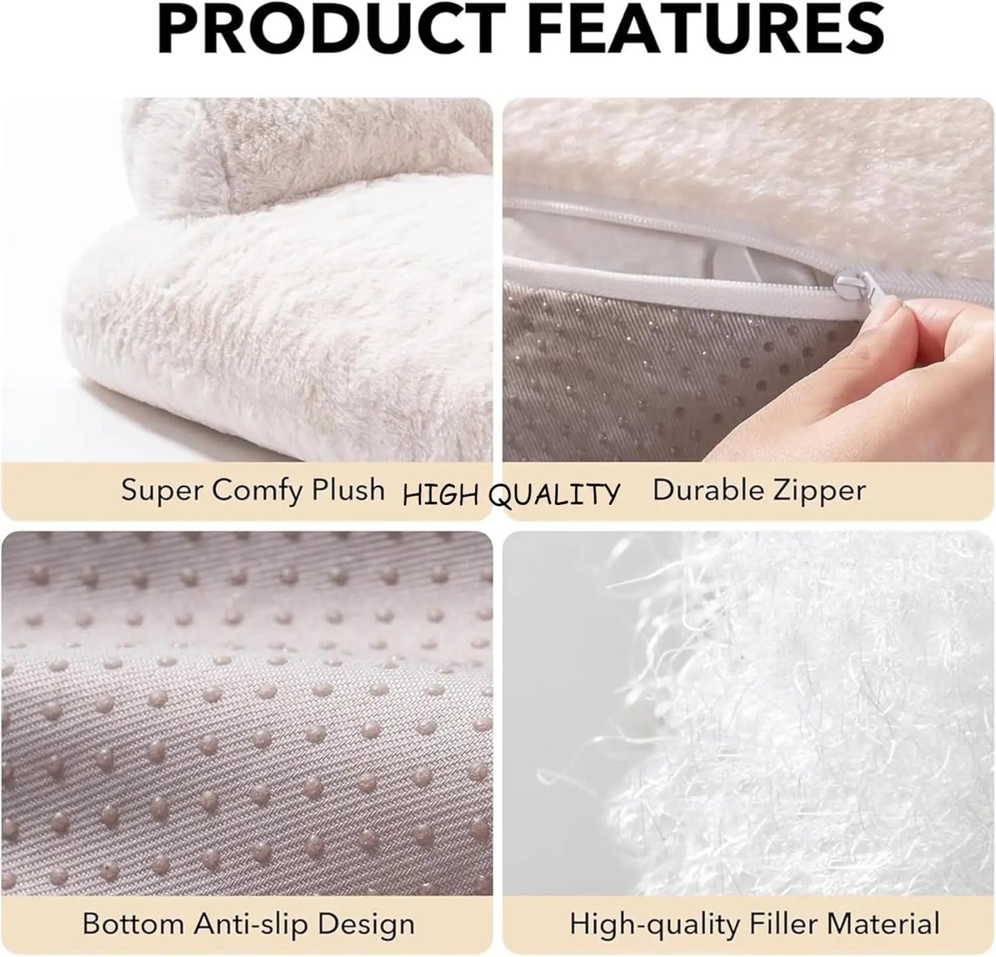 Plush Sofa Bed for Cats and Small Medium Dogs, Memory Foam Removable Washable Pet Sof, Removable Washable Pet Sofa Puppy Cat Bed