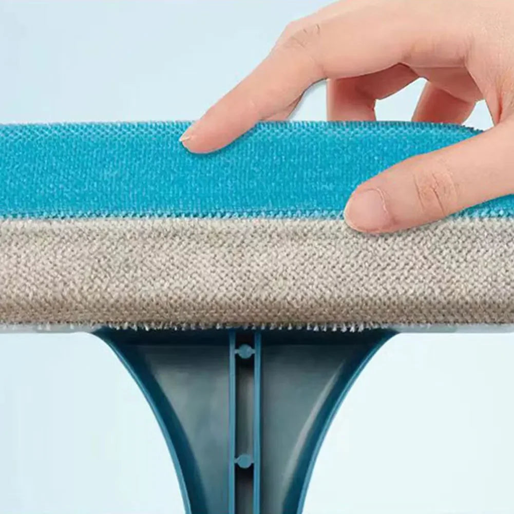 Pet Hair Remover Brush Carpet Bed Hair Cleaning Tool Versatile Window Screen Cleaner Brush with Squeegee Pet Supplies