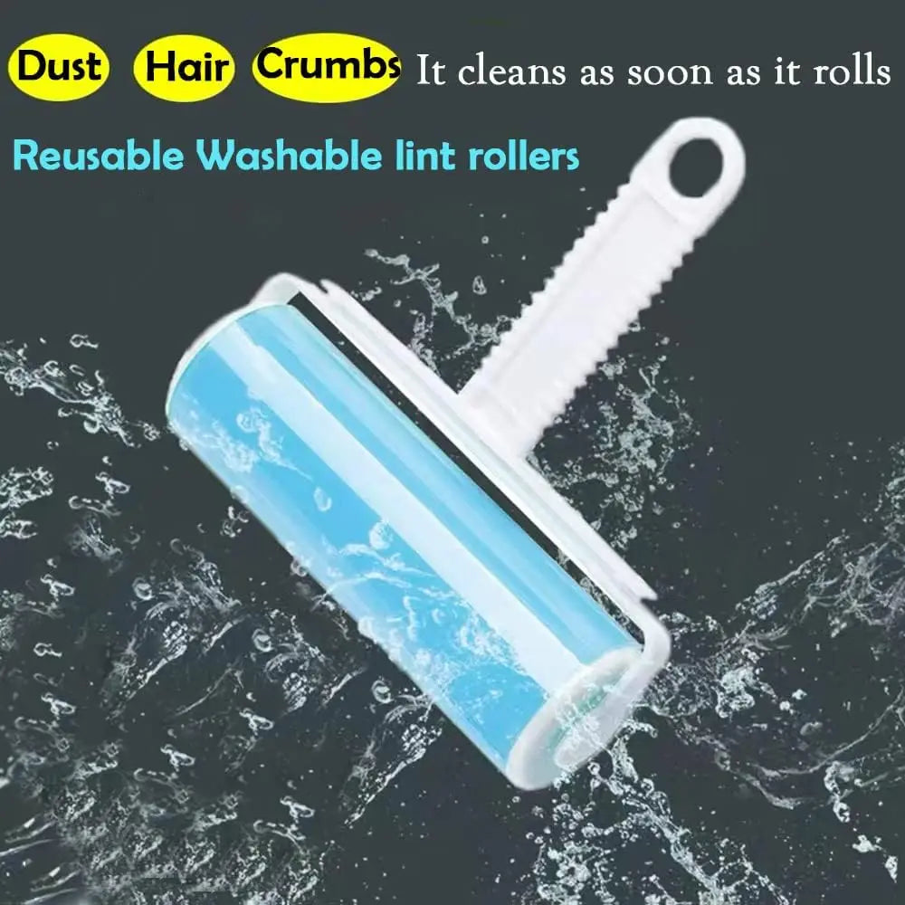 4 Pack Reusable Sticky Picker Set,Washable Lint Roller Portable Pet Hair Remover Cleaner with Cover - Clothes,Pet Hairs,Carseats