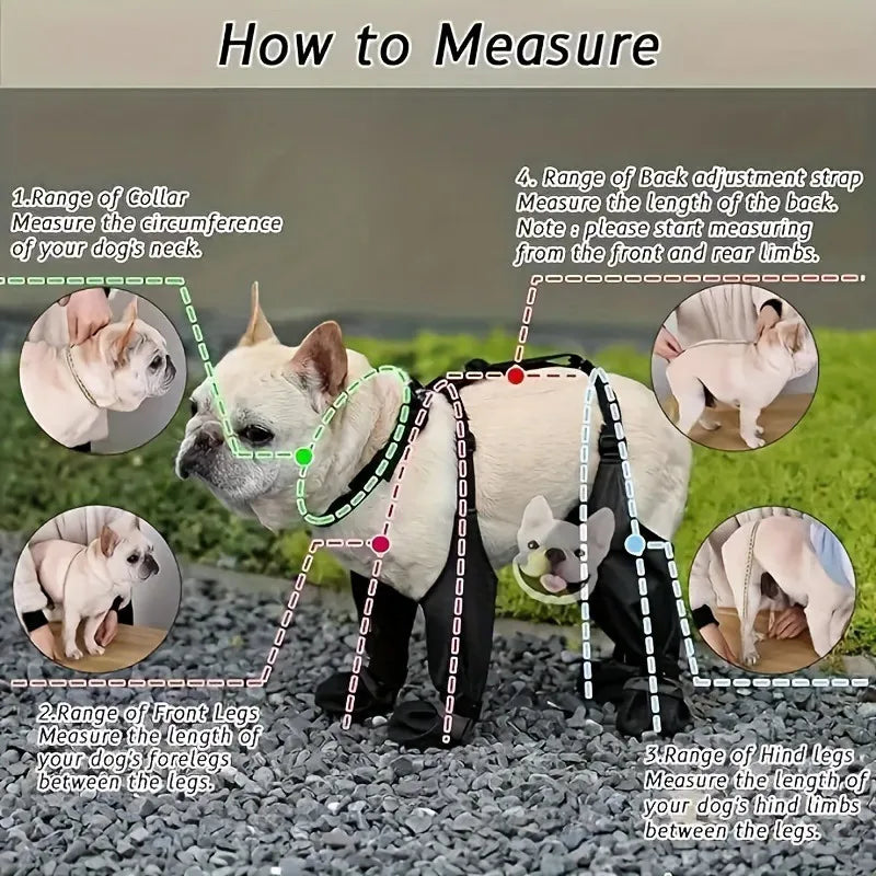 Adjustable Dog Boots Waterproof Dog Shoes Breathable Pet Suspender Boots Anti-Dirty Pet Shoes Polyester Puppy Walking Shoes
